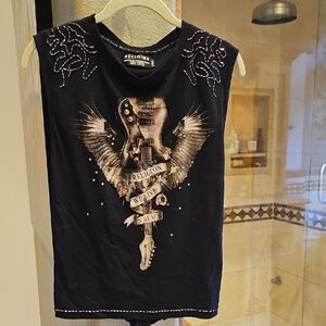 Black Graphic  Religion Tank Top